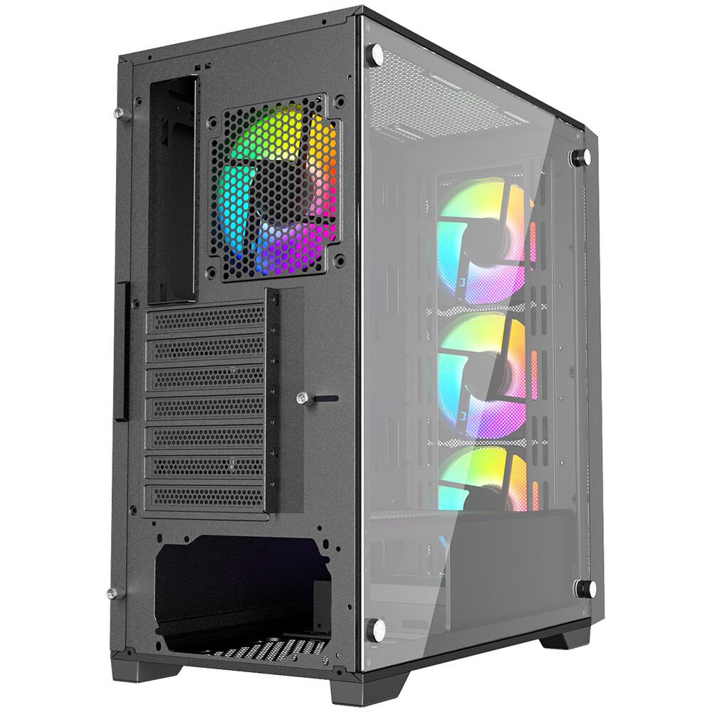 POWERBOOST PowerBoost PB-P711B USB 3.0 Mesh ARGB Fanlı Gaming Siyah Kasa-58493