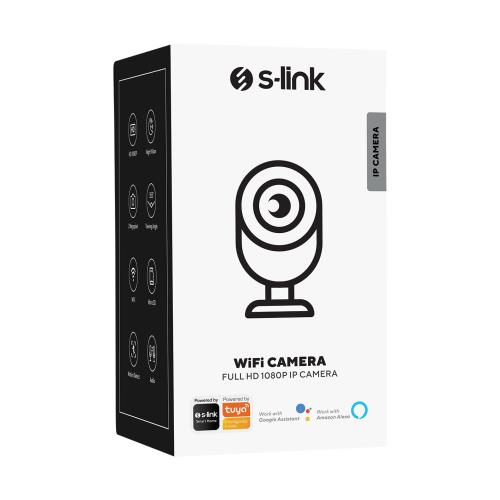 S-LINK S-LINK SL-IND02, Ev/Bebek Güvenlik Kamerası, WiFi, 2Mpix, 3.6mm Lens, 10m. Gece Görüşü, Hareket algılama, İki Yönlü Ses, Micro S-53641