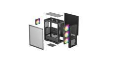 DEEPCOOL Matrexx55 Mesh V4 C Siyah 4 ARGB Fanlı Oyuncu Kasası-56735