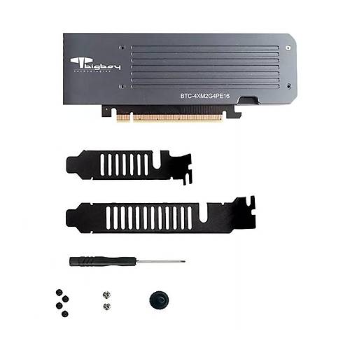 BIGBOY Bigboy PCIe 4.0 x4 M.2 x16 Soğutuculu 4xNVMe Çevirici Ünite-47444