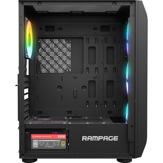 EVEREST Everest 650W 80+ (Hollow) TG ARGB Fan Mid Tower-45295