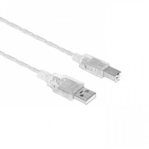 S-LINK OEM USB250, Şeffaf, USB Yazıcı Kablosu, 5 Metre
