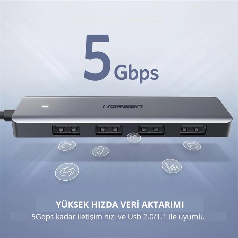 UGREEN UGREEN 4-PORT USB3.0 HUB WITH USB-C POWER SUPPLY 50985 -50448