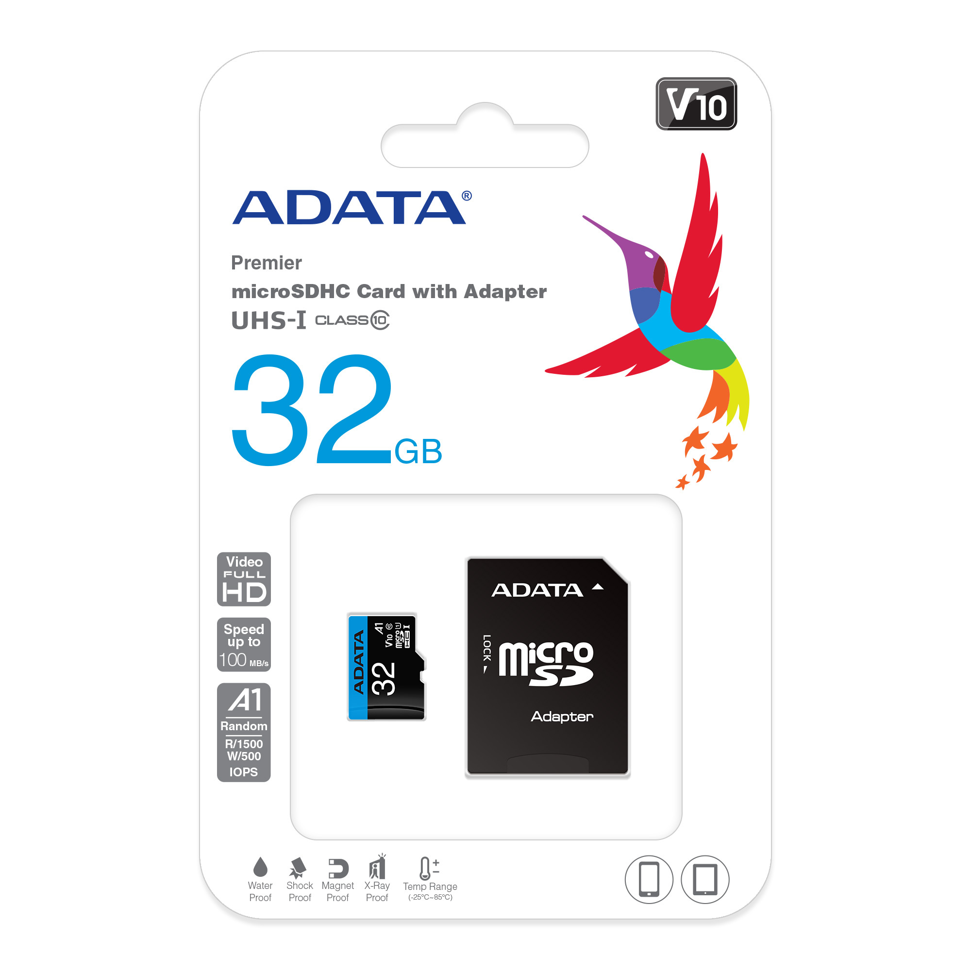 ADATA ADATA AUSDH32GUICL10A1-RA1 PREMIER 32GB 100MB/s CLASS10 A1 ADAPTÖRLÜ MICROSDHC HAFIZA KARTI