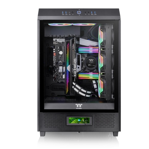 THERMALTAKE  tower 500 kasa için rgb 3,9" lcd panel kiti siyah-58362