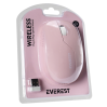 EVEREST EVEREST SMW-973, Pembe, USB Nano 2,4G Kablosuz, 1200dpi, Optik, 4 Tuşlu, Mouse-67069