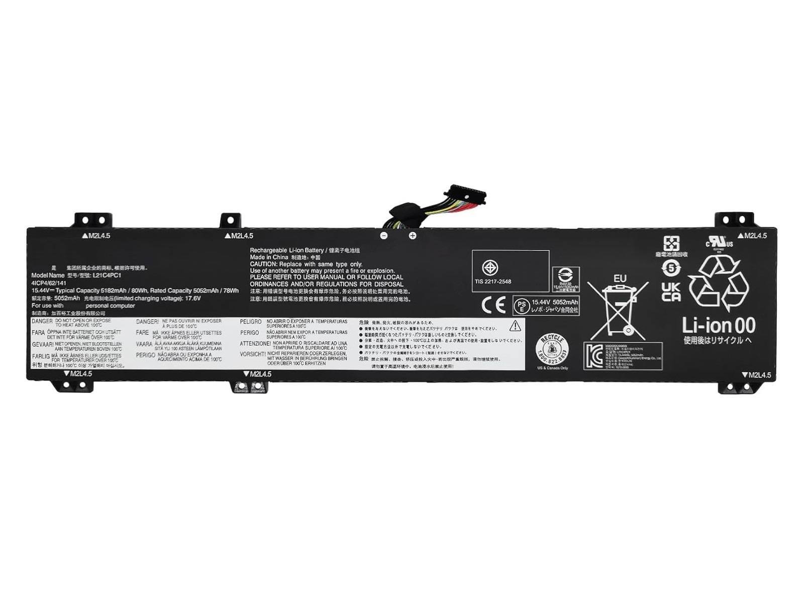 RETRO RETRO Lenovo Legion 5 Pro-16ARH7, L21C4PC1 Notebook Bataryası