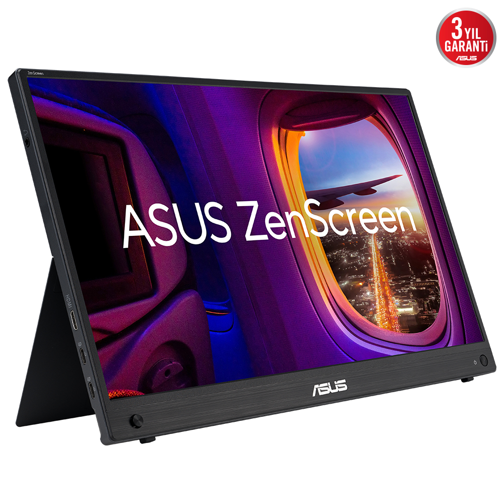 ASUS ASUS ZENSCREEN MB16AHG 15.6 TASINABILIR USB MONITOR IPS 1920x1080 3MS 144HZ Mini-HDMI USB-C MM 3YIL MAT EKRAN EYECARE MONITOR-33429