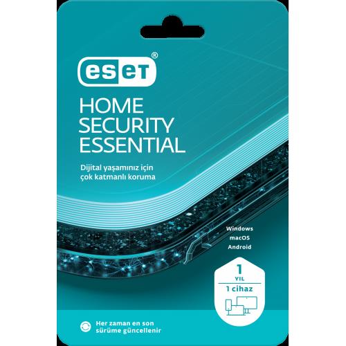 ESET  ESET HOME SECURITY ESSENTIAL 1 KullanÄ±cÄ±, 1 YIL, BOX 