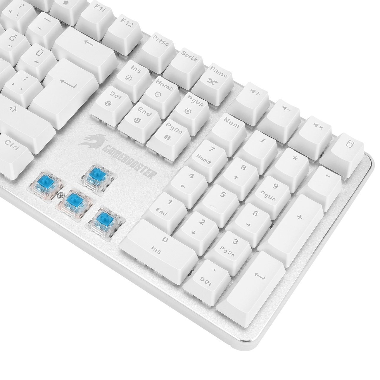 GAMEBOOSTER  g918 fire storm rgb blue switch mekanik beyaz oyun klavyesi-62747