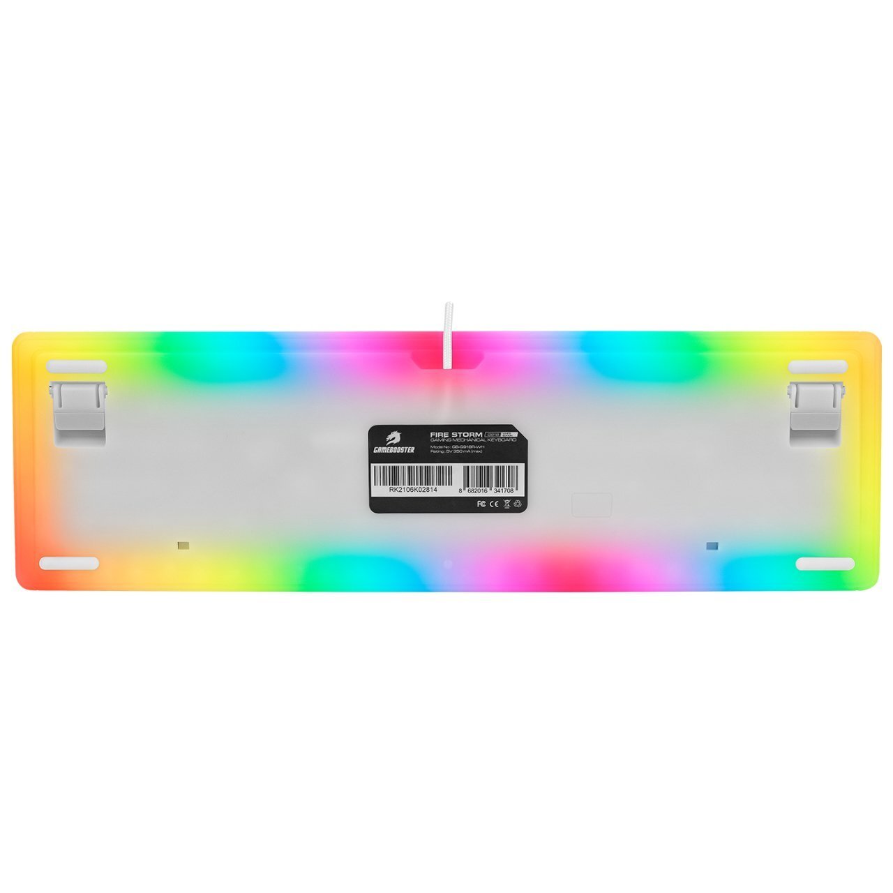 GAMEBOOSTER  g918 fire storm rgb blue switch mekanik beyaz oyun klavyesi-62748