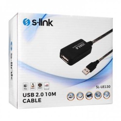 S-LINK S-LINK SL-UE130, Güçlendirilmiş USB Uzatma Kablosu 10 Metre-64387