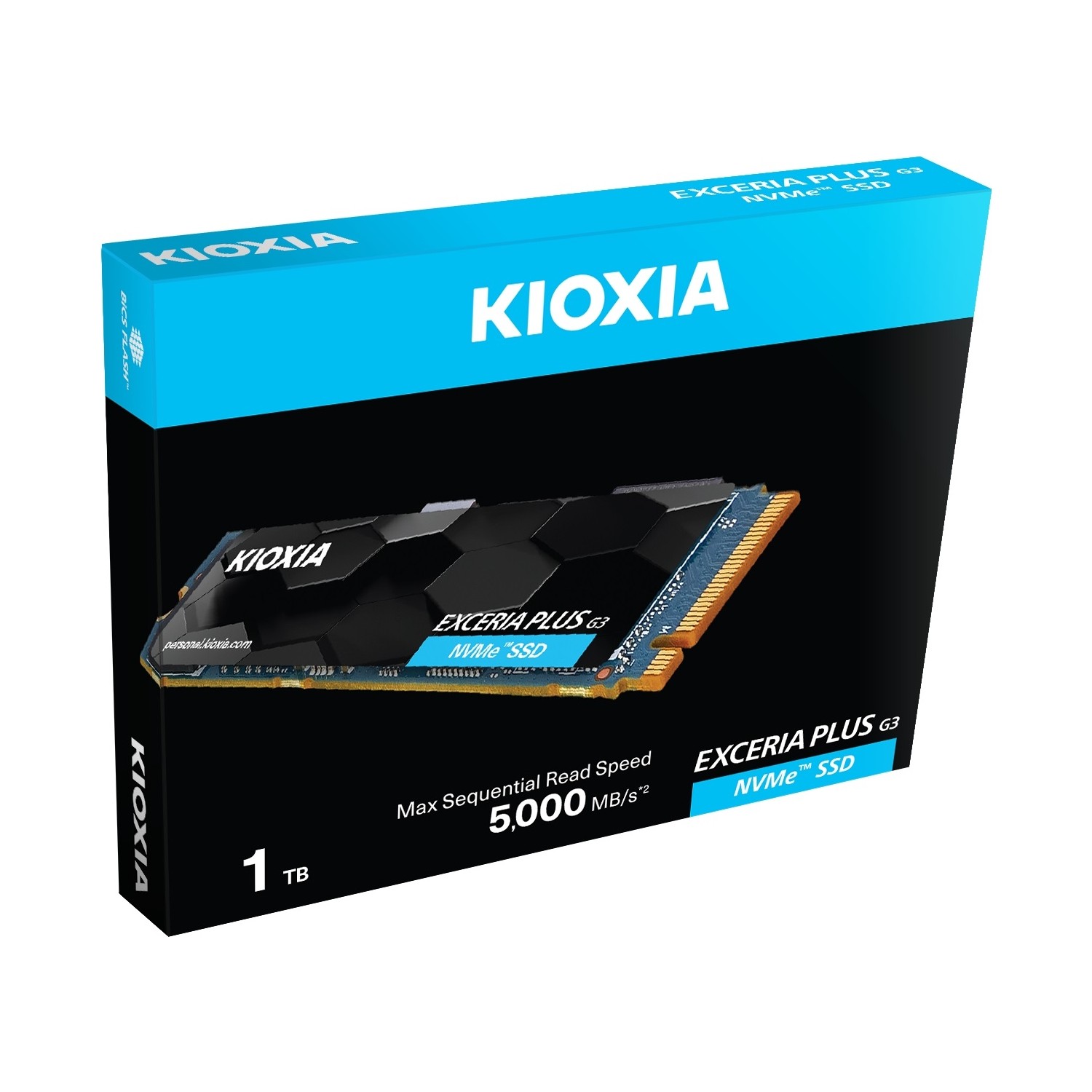 KIOXIA Exceria PLUS G3 1TB NVMe Gen4 M.2 SATA SSD R:5000MB/s W:3900 MB/s