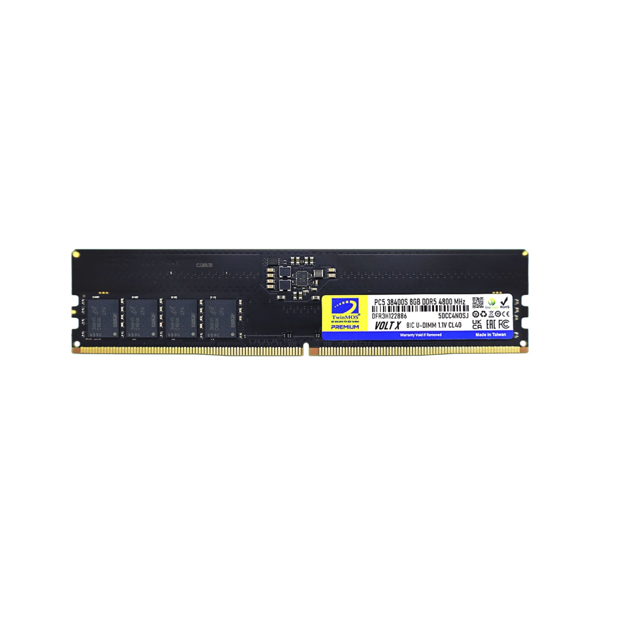 TWINMOS Twinmos 8GB 4800Mhz DDR5 Kutulu PC Bellek (TMD58GB4800U40)