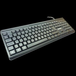 EVEREST EVEREST KB-741F, USB Kablolu, Türkçe F,  2 metre Bakır Kablolu, Standart Klavye (Siyah)-65552