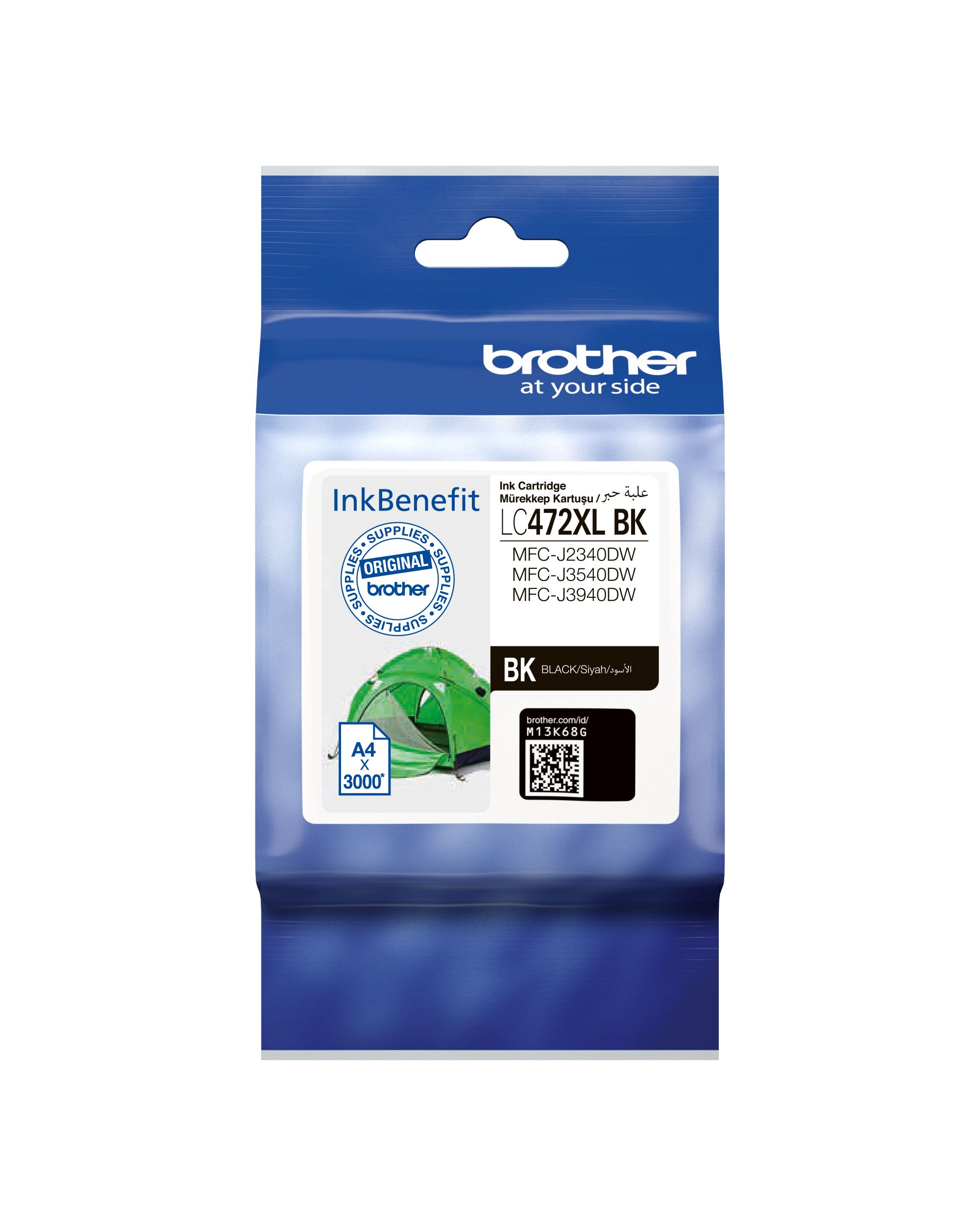 BROTHER 3000 SAYFA YUKSEK KAPASİTE SİYAH KARTUŞ LC472XLBK