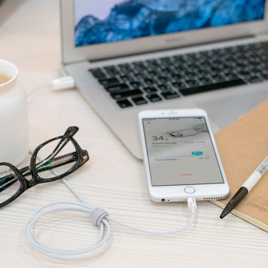 PHOTOFAST Photo Backup Cable 32GB Lightning/USB 3.0 Şarj Kablolu i-FlashDrive PBCU332GB