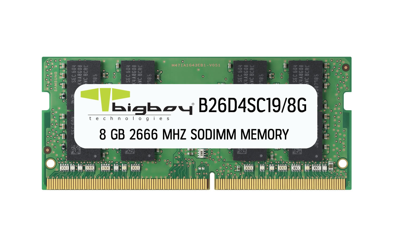 BIGBOY B26D4SC19/8G 8GB DDR4 2666MHz CL19 Notebook Belleği