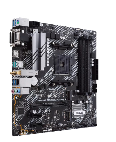 ASUS PRIME B550M-A WIFI II AMD B550 AM4 DDR4 4866 HDMI DVI VGA ÇİFT M2 USB3.2 AX WİFİ + BT ARGB MATX PCIE 4.0 ECC RAM DESTEĞİ