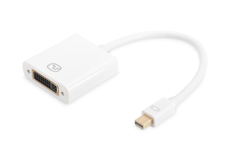 ASSMANN DisplayPort Adap Kab. mini DP-DVI (24+5) M/F, 0.15m, DP 1.1a uy CE, by AK-340406-001-W