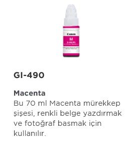 GI-490M G1400 G2400 G3400 Kırmızı Tanklı Murekkep