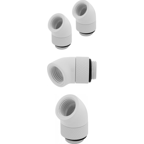 CORSAIR CX-9055007-WW Fitting (adapter) ,XF Adapter 2-pack (45° Angled rotary; glossy white)