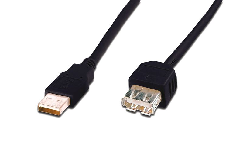 ASSMANN USB 2.0 uzatma kablosu, Tip A M/F, 3.0m, USB 2.0 uyumlu, bl AK-300202-030-S