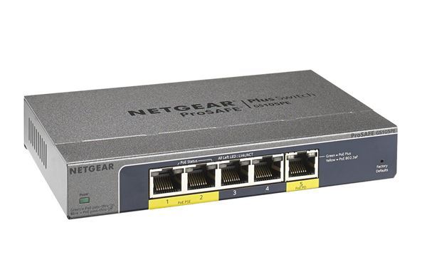 NETGEAR GS105PE-10000S 5 Portlu 10/100/1000 Switch GS105PE-10000S