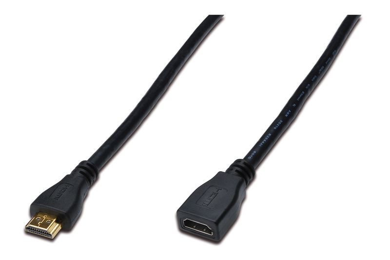 ASSMANN HDMI uzatma kablosu,Tip A M/F,5.0m,w/Ethernet,Full HD 60p siyah AK-330201-050-S