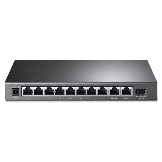 TP-LINK TL-SL1311MP 8 PORT POE+ 10/100 + 2 RJ45 GIGABIT UPLINK + 1 GIGABIT SFP 124W POE SWITCH