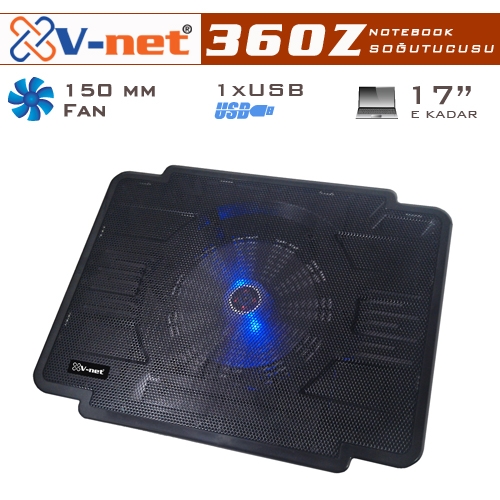 V-NET V-net 360Z Notebook Cooler 15cm fan, 1xUSB port
