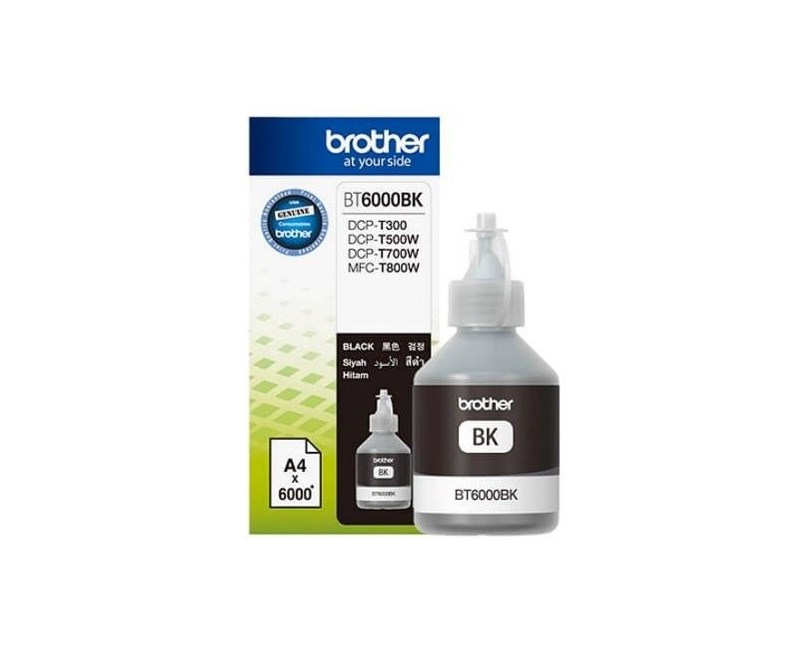 BROTHER BT6000BK BROTHER DCP-T300, DCP-T500W, MFC-T800W TANKLI SİSTEM MÜREKKEP 6000 SY
