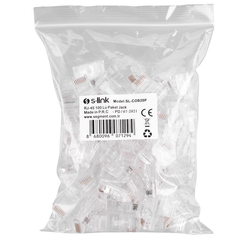 S-LINK S-LINK SL-COB20P CAT6 EZRJ-45 YEN� NES�L UTP KONNEKT�R 100 L� KUTU -27931