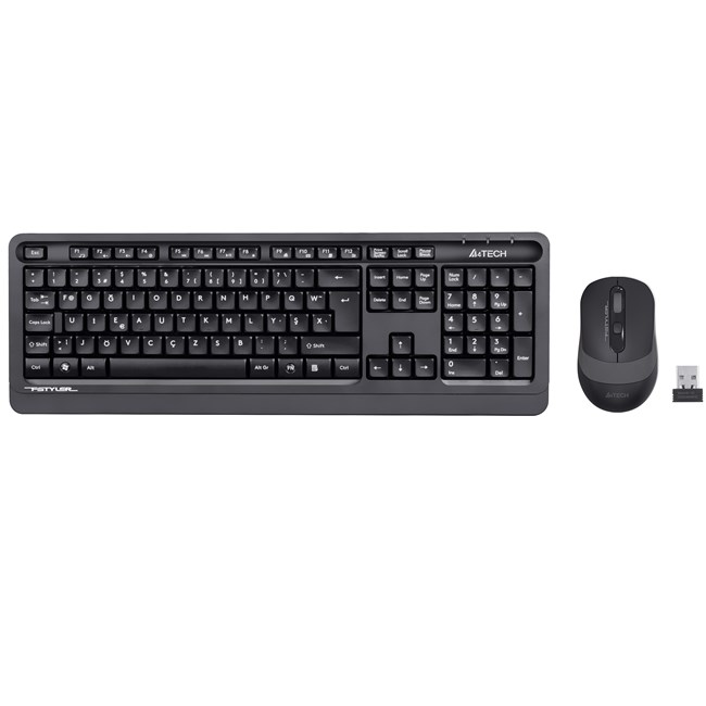 A4-TECH FG1010 F Türkçe Siyah/Gri Multimedya Set (Klavye-Mouse) FG1010/FGRI