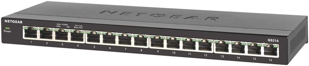 NETGEAR GS316-100PES GS316-100PES 16 Portlu 10/100/1000 Gigabit Ethernet Tak Çalıştır Switch