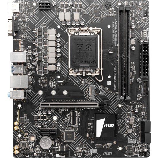 MSI B660M BOMBER DDR4 SOKET 1700 DDR4 4600 (OC) PCI-E Gen 4 ,HDMI VGA M.2 USB3.2 1x1G LAN mATX