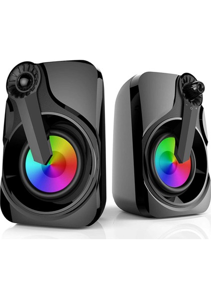 MIKADO MD-X27 2.0 3W*2 SİYAH 5V USB LED SPEAKER