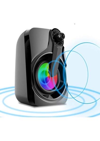 MIKADO MD-X27 2.0 3W*2 SİYAH 5V USB LED SPEAKER-44762