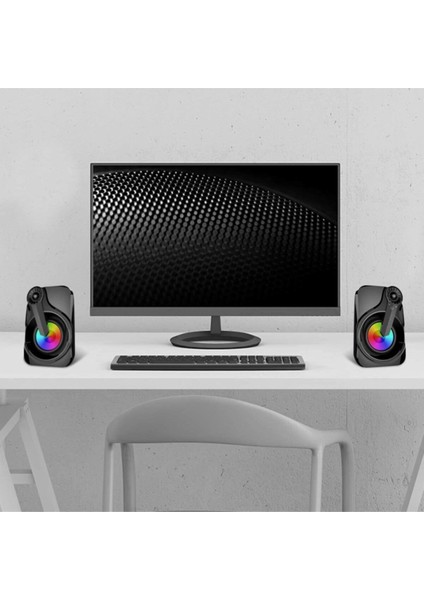 MIKADO MD-X27 2.0 3W*2 SİYAH 5V USB LED SPEAKER-44763