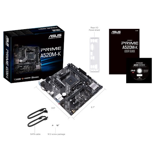 PRIME A520M-K AM4 DDR4 (2xDIMM-64GB) 4600Mhz VGA/HDMI mATX