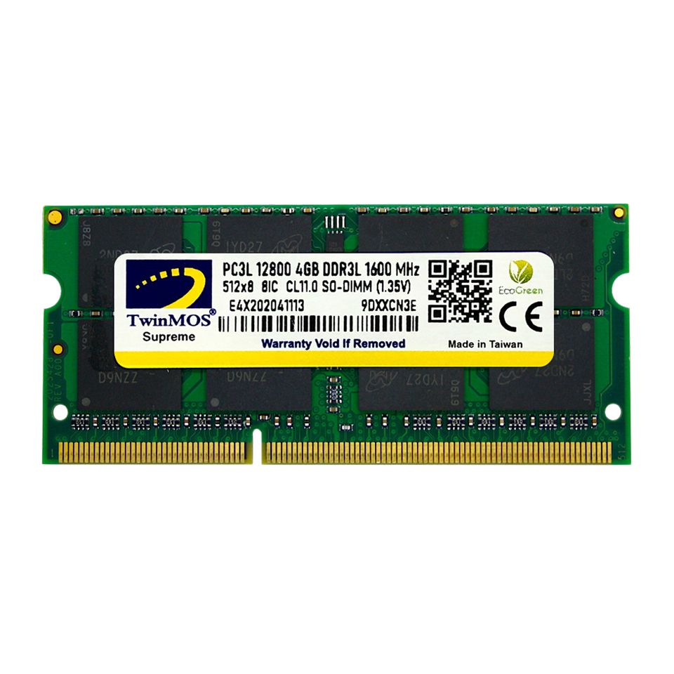 TWINMOS 4 GB DDR3 1600MHz TWINMOS 1.35V LOW VOLTAGE SODIMM (MDD3L4GB1600N)