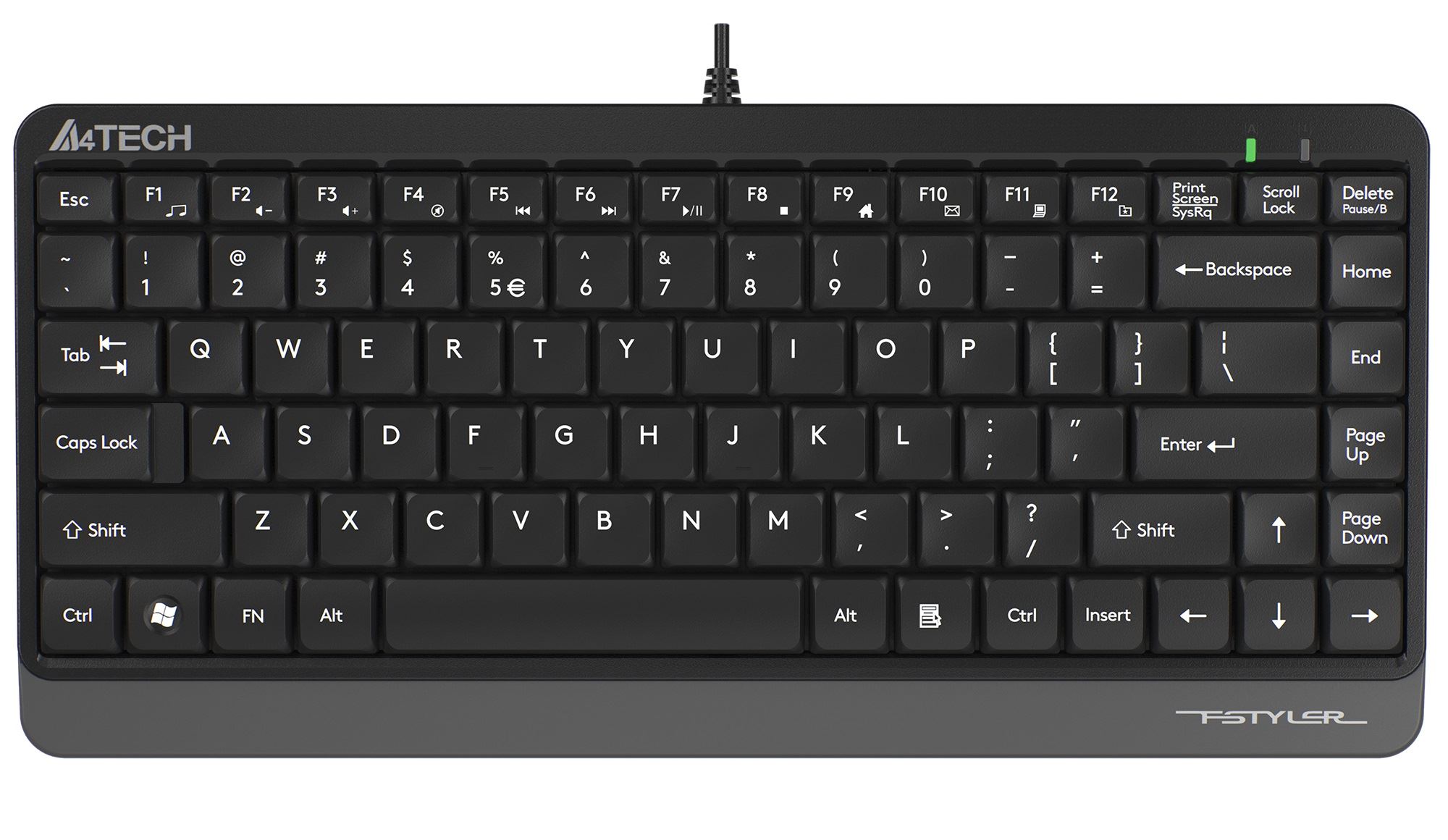 A4-TECH FK11 Q USB GRİ MİNİ TÜRKÇE FN-MULTİMEDYA KLAVYE FK11-Q-USB-GREY
