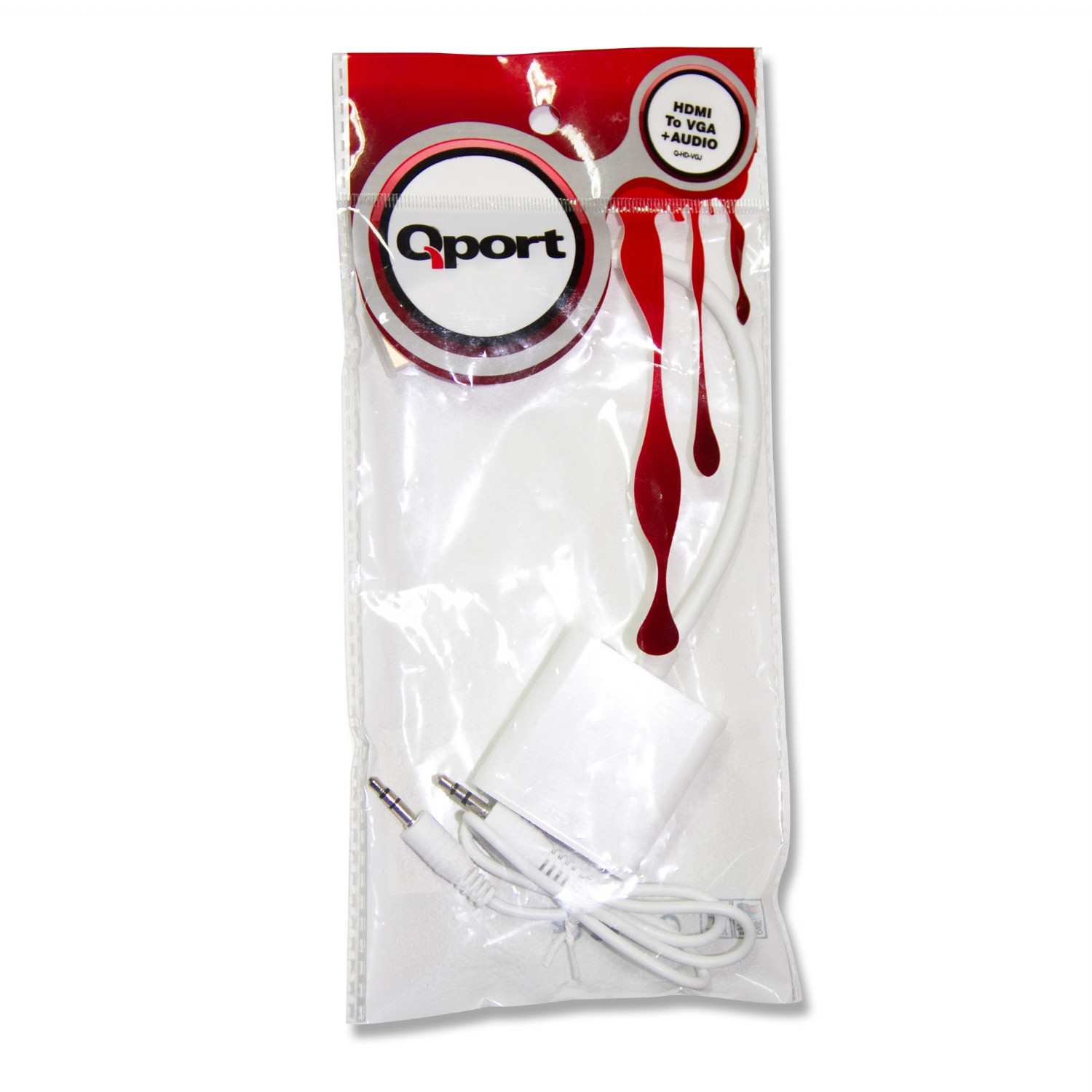 QPORT Q-HD-VGJ HVJ HDMI DAN VGA ÇEVİRİCİ SES GİRİŞLİ Q-HD-VGJ-24228
