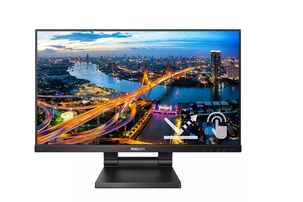 PHILIPS 222B1TC/00-21.5" IPS WLED VGA DP HDMI-SmoothTouch özellikli LCD monitör