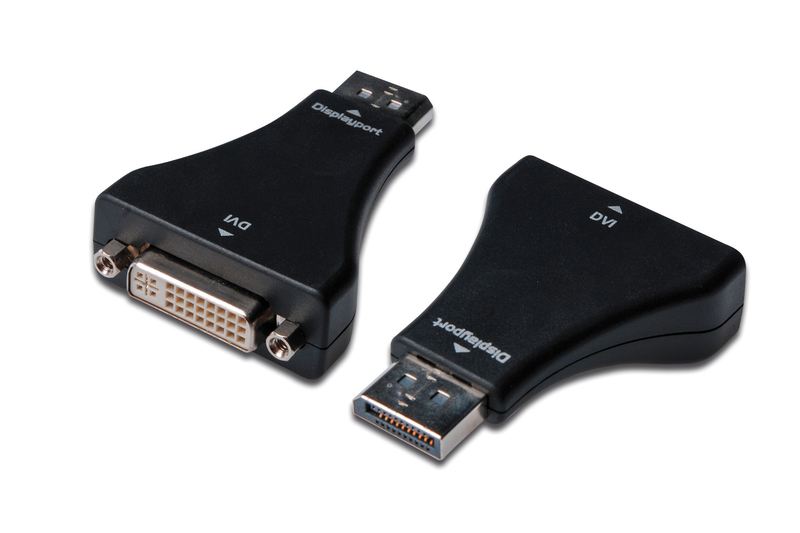 ASSMANN DisplayPort adaptör, DP-DVI-I (24-5) Erkek/Dişi, kenetlenmeli, CE, syh AK-340603-000-S