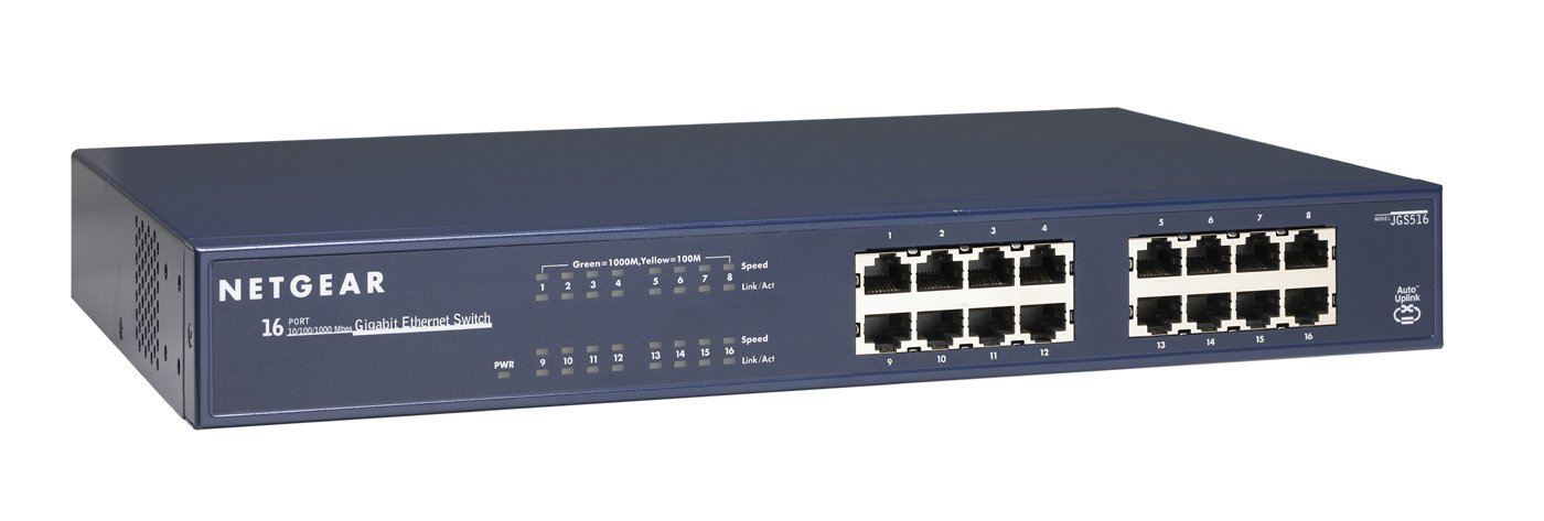NETGEAR JGS516-200EUS JGS516-200EUS 16 Portlu 10/100/1000 Gigabit Ethernet Switch