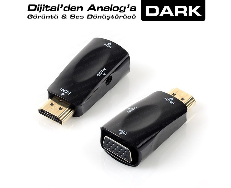 DARK Dark DK-HD-AHDMIXVGA2 HDMI To VGA,Ses Analog Dönüş