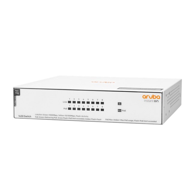 HP-E Aruba Instant On R8R46A 1430-8G Poe Yönetilemez