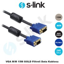 S-LINK SLX-179 15 Metre Monitör Pc Arası VGA Data Kablo M/M