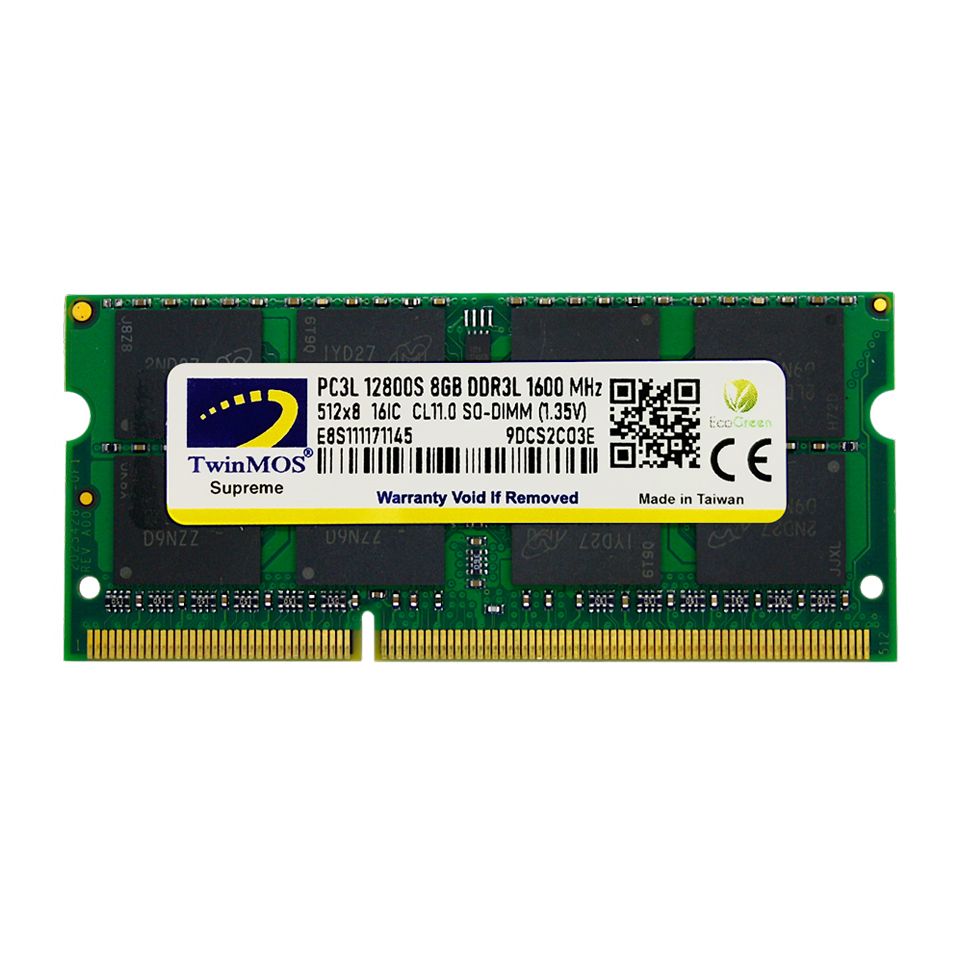 TWINMOS 8 GB DDR3 1600MHz TWINMOS 1.35V LOW VOLTAGE SODIMM (MDD3L8GB1600N)